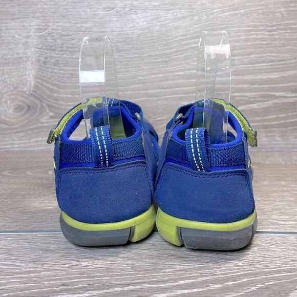 Keen Seacamp II CNX Big Boy Sz 5 Blue Depths Chartreuse Sports Hiking Sandals - Picture 4 of 10